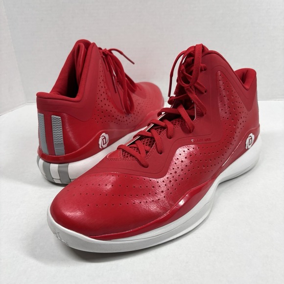 Adidas D Rose‎ 773 111 Men's 15 Red Sprint Web Basketball Shoes S84348 EUC - Picture 1 of 7